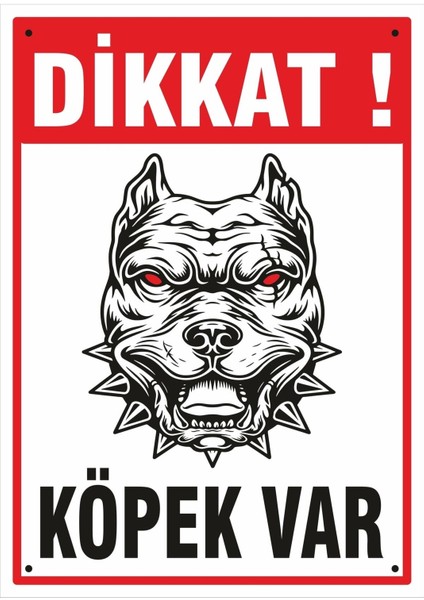 Uyarı Yönlendirme Levhaları "dikkat Köpek Var" Metal 25X35CM