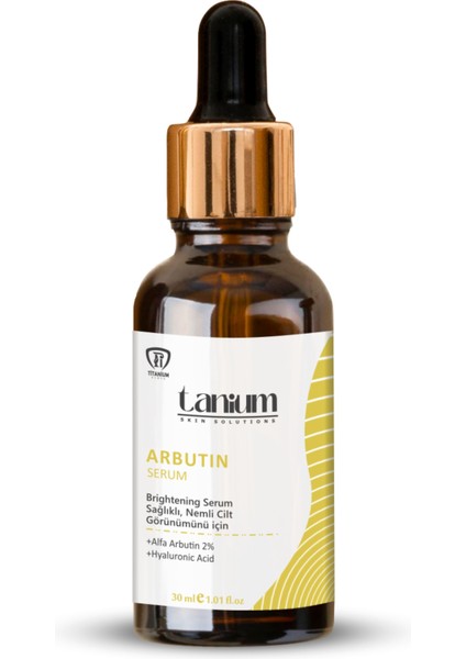 Arbutin Cilt Bakım Serumu 30 ml (Arbutin %2 + Hyaluronic Acid) Koyu Leke ve Siyah Nokta Serum