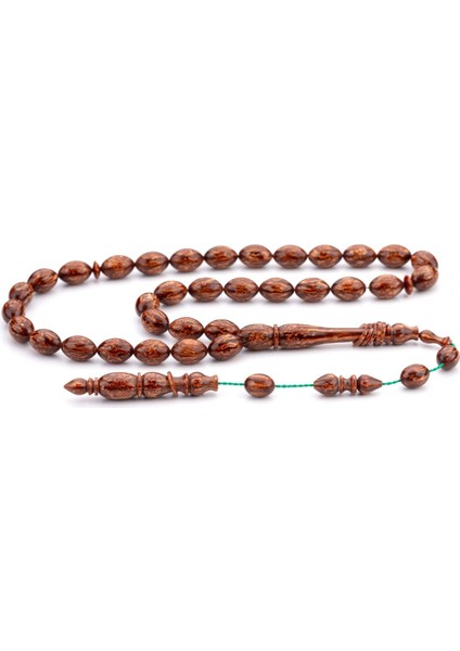 Kahve Tonda Sentetik Opal Malzeme Tesbih