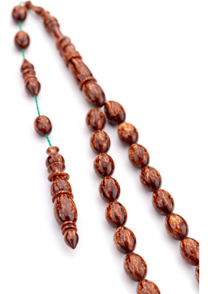 Kahve Tonda Sentetik Opal Malzeme Tesbih fiyatları