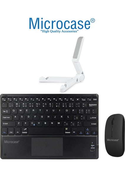Xiaomi Mi Pad 6 11 Tablet Için Touchpad Bluetooth Klavye (Tr Sticker) + Bluetooth Mouse + Tablet Standı - AL2766