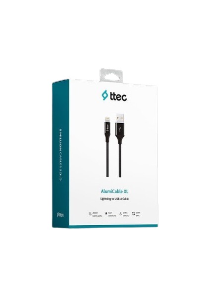 2DK19 Alumicable Xl Usb-A - Lightning iPhone Şarj Kablosu 2mt