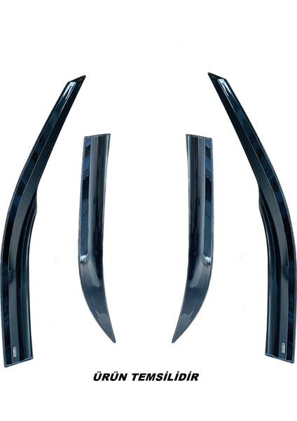 Renault R-12 Station Wagon Cam Rüzgarlığı 4-Lü Kuzgun