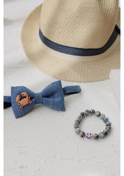 Denim Yengeç Pinli Papyon