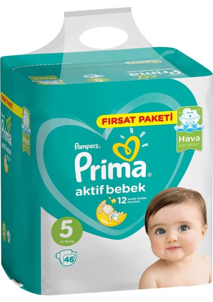 Bebek Bezi Aktif Bebek Eko Paket 5 Beden 46 Adet modelleri