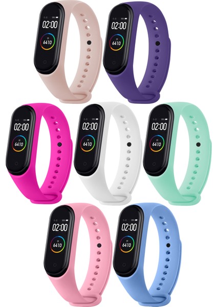 Xiaomi Mi Band 3 ve Mi Band 4 Uyumlu Yüksek Kalite Silikon Kordon Seti