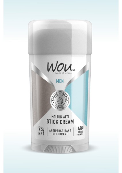 Stick Krem, Koltuk Altı Terleme Önleyici 48 Saat Etkin Koruma Vegan, Erkek Koltuk Altı Stick 75 ml