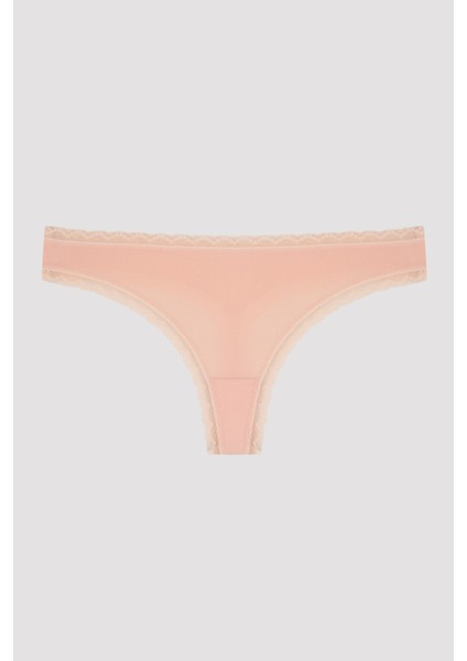 Easy Micro Dantel Pembe Tanga Külot