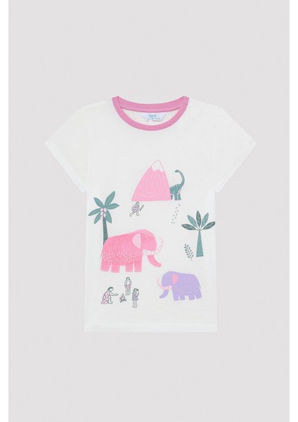 Kız Çocuk Mammoth Çok Renkli 2li Pijama Takımı