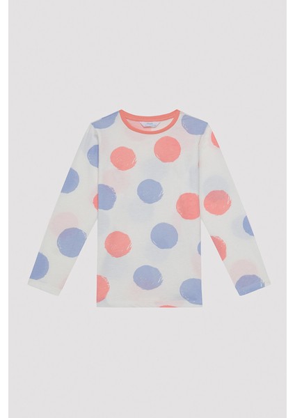 Kız Çocuk Big Dot Çok Renkli 2li Pijama Takımı