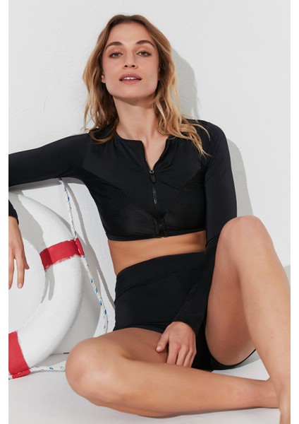 Siyah Hola Surf Bikini Üst