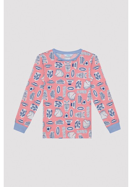 Kız Çocuk Ceramic Art Çok Renkli 2li Pijama Takımı