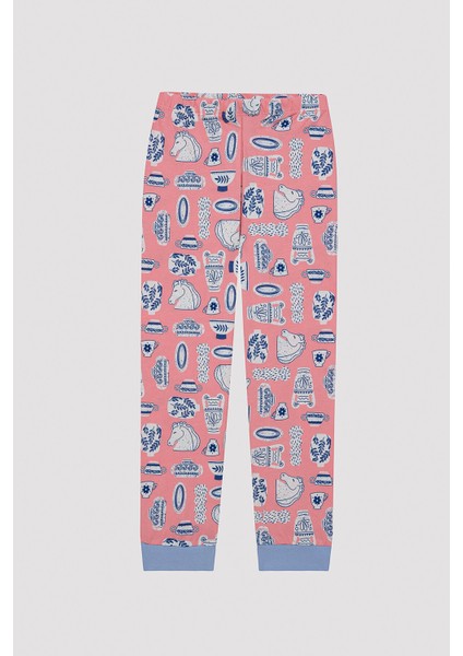Kız Çocuk Ceramic Art Çok Renkli 2li Pijama Takımı