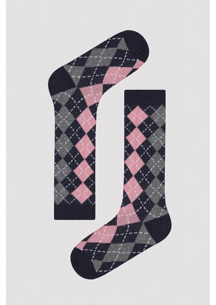 Kız Çocuk Navy Diamond Çorap