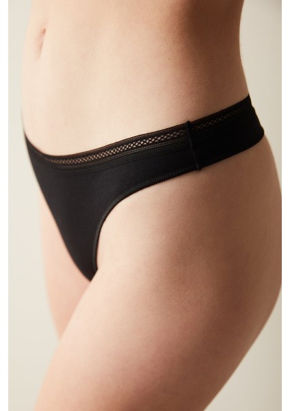 Easy Cotton Trim Siyah Tanga Külot fiyatları