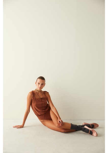 Modal Kahverengi Bodysuit