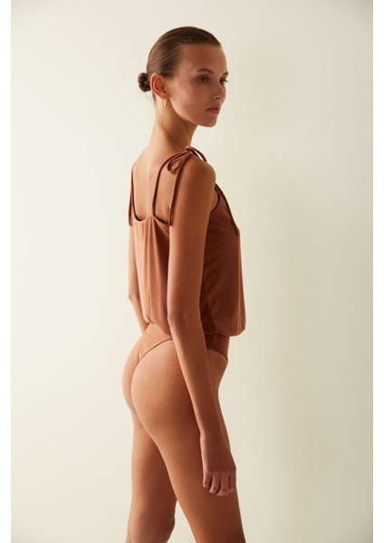 Modal Kahverengi Bodysuit