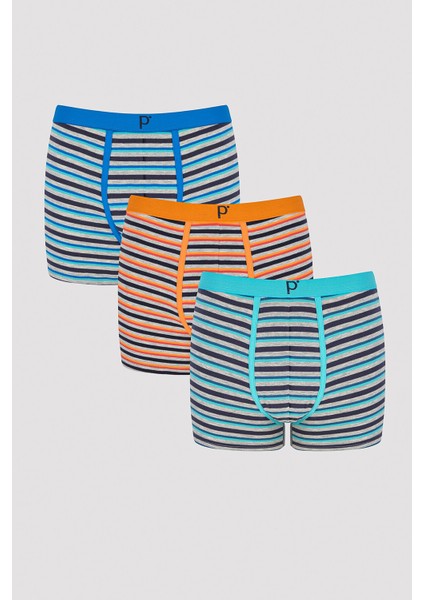 Justin Çok Renkli 3lü Boxer