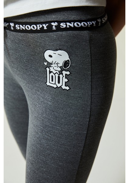 Gri Snoopy Desenli Dar Paça Tayt fiyatları