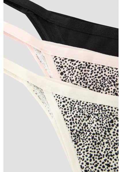 Be A Little Wild 3'lü Çok Renkli Brazilian Külot