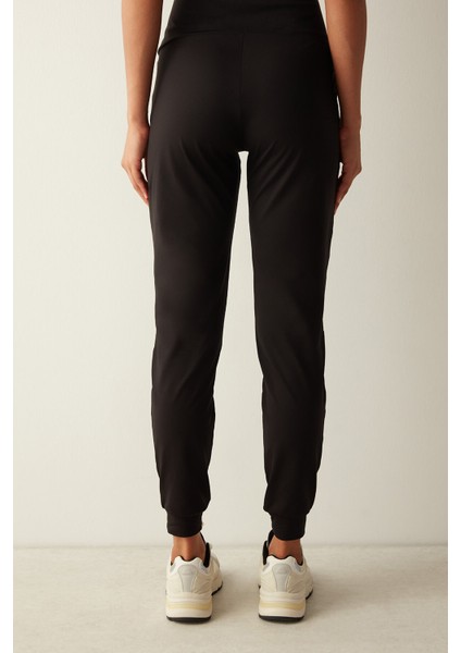 Siyah Yüksek Bel Miracle Jogger Pantolon
