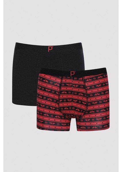 New Year Deer Çok Renkli 2li Boxer
