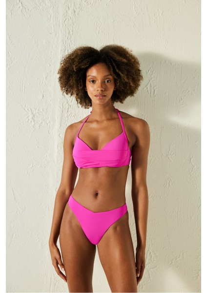 Basic New Super Sexy Fuşya Bikini Üstü