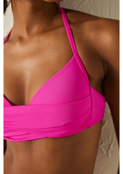 Basic New Super Sexy Fuşya Bikini Üstü