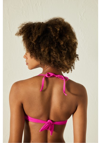 Basic New Super Sexy Fuşya Bikini Üstü