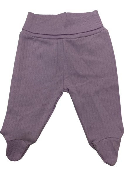 Pantolon Patikli Basic Theme Raporlu Lila