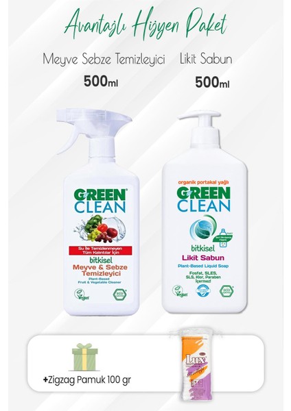 Meyve Sebze Temizleyici,likit Sabun 500 ml Zigzag Pamuk