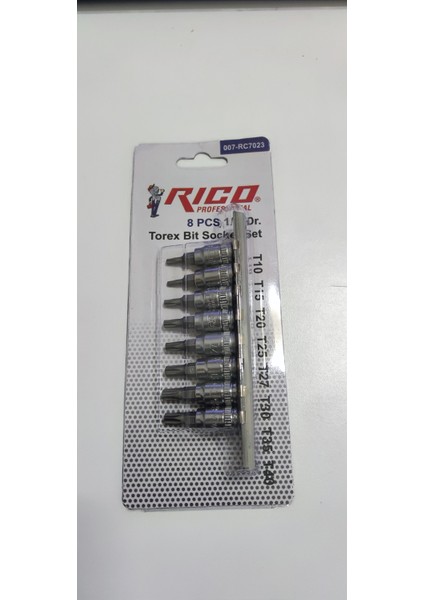 Rico 1/4 Lokmalı Torx Bits Uç Takımı Seti 8 Parça