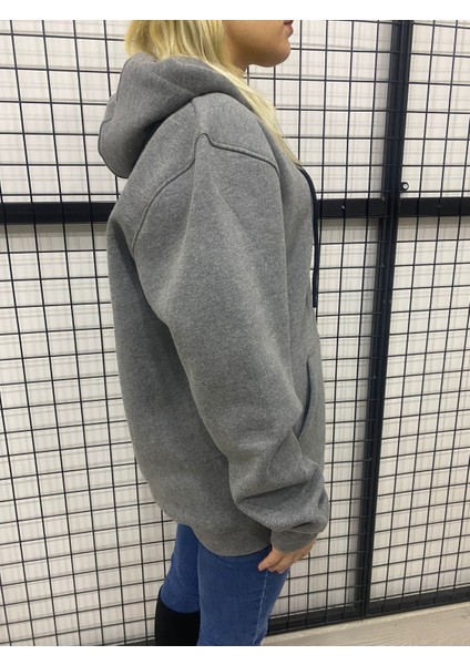 Pamuklu 3 Iplik Unisex Gri Sweatshirt modelleri