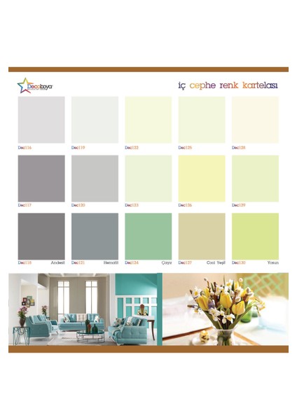 Deco Color Plastik Mat Iç Cephe Duvar Boyası 3 kg modelleri