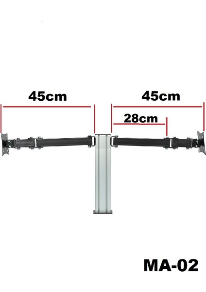 Ma-06 Masa Üstü Dörtlü Monitör Askı Aparatı17"-27 fiyatları