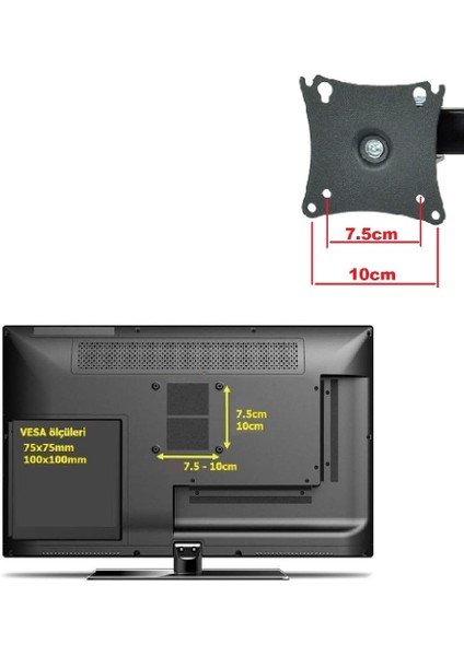 Ma-06 Masa Üstü Dörtlü Monitör Askı Aparatı17"-27 fırsatları