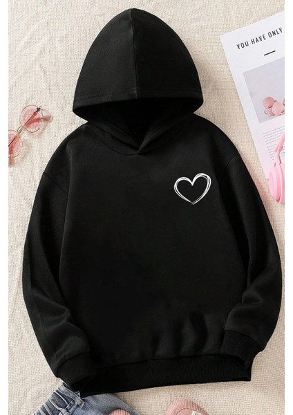 Only Trendwear Çocuk Kalp Baskılı Sweatshirt
