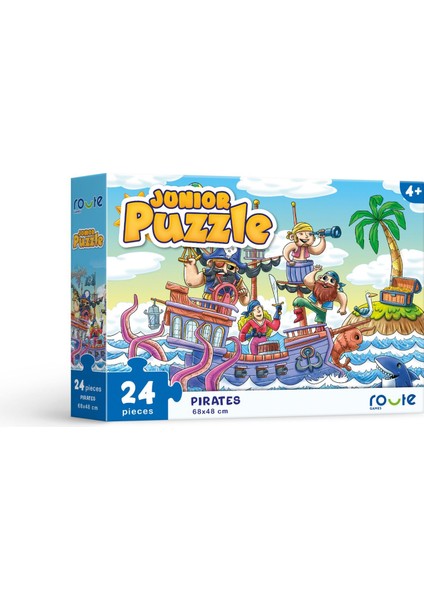 Eğitici Çocuk Kutu Oyunu Junıor Puzzle Korsanlar 24 Parça 4 Yaş