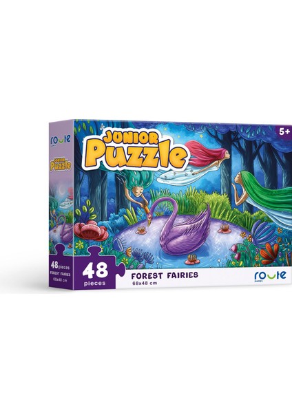 Eğitici Çocuk Kutu Oyunu Junıor Puzzle Orman Perisi 48 Parça 5 Yaş