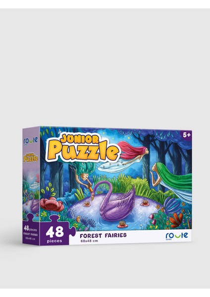 Eğitici Çocuk Kutu Oyunu Junıor Puzzle Orman Perisi 48 Parça 5 Yaş