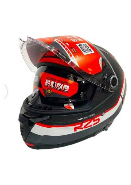 Thunder 4 Sv R25 B5 Şeffaf Vizör Kask Kırmızı Mat Siyah