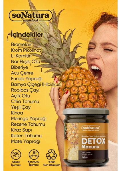 Detox Form Macunu (Bromelain, Krom Pikolinat ve L-Karnitin) 240 Gr. SO-V-001
