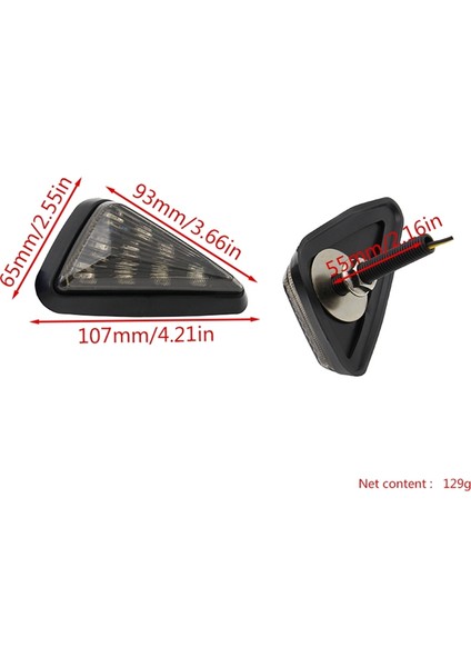 Adet Gömme Montajlı Üçgen Şekilli LED Dönüş Sinyali Işığı, Suzuki Için (Yurt Dışından)