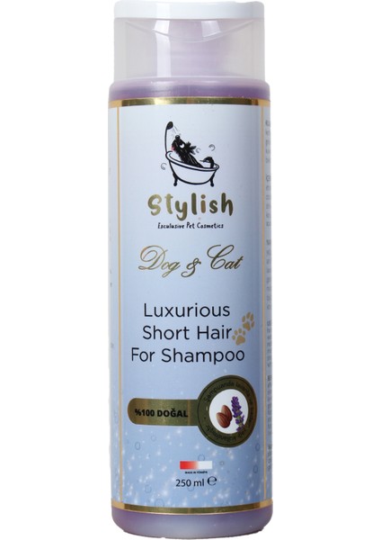 Stylish Kısa Tüylü Kedi ve Köpekler Için Tüy Dökme Engelleyici Şampuan 250ML