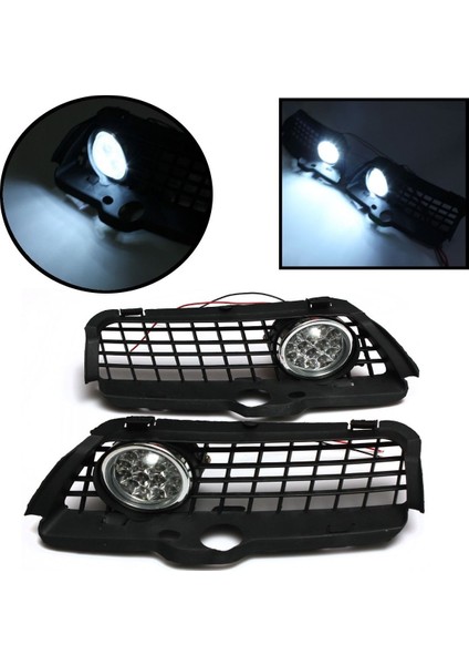 Vw Mk3 Golf Jetta Için Ön Tampon Izgarası LED Drl Sürüş Sis Lambası (Yurt Dışından)