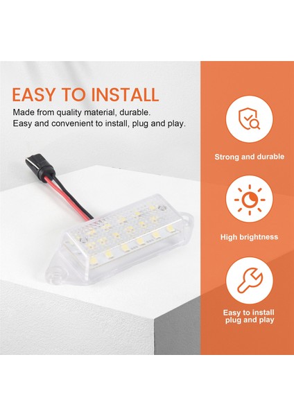 Mitsubishi Lancer x Evo 2003-2017 Için 2 Adet 18SMD Beyaz LED Işık (Yurt Dışından) indirimleri