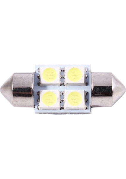Dc 12V 31MM 4 5050 Smd Araba Iç Kubbe Festoon LED Işık Beyaz 2 Adet (Yurt Dışından)