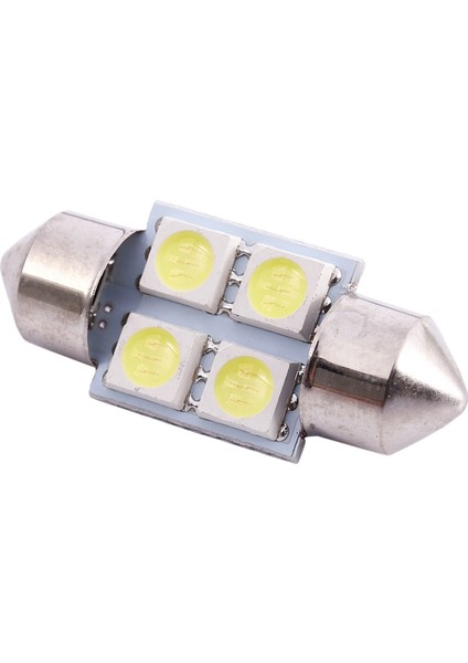 Dc 12V 31MM 4 5050 Smd Araba Iç Kubbe Festoon LED Işık Beyaz 2 Adet (Yurt Dışından)