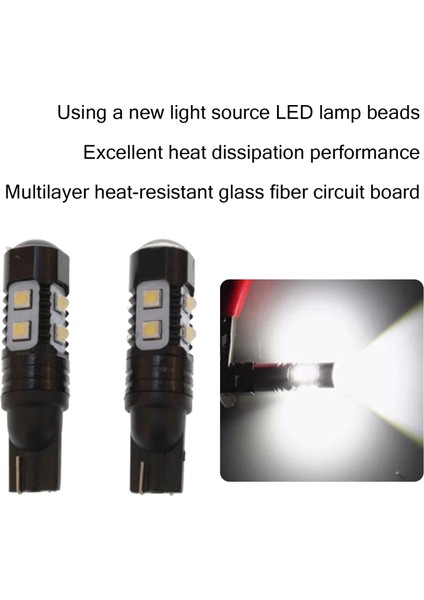 Adet T10 LED Ampuller Canbus Sis Lambası 10W 10SMD 921 912 6000K Araba (Yurt Dışından) fırsatları