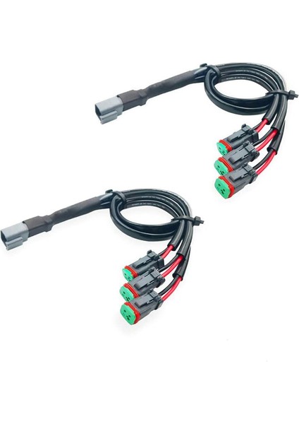 2 Lead 3 In1 Deutsch Çift Çıkışlı Dt Dtm Dişi Konnektör Adaptörleri (Yurt Dışından)